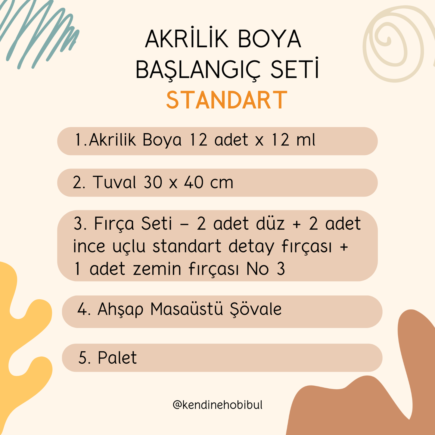 Akrilik Boya Başlangıç Paketi – Kendi Tablonu Yarat