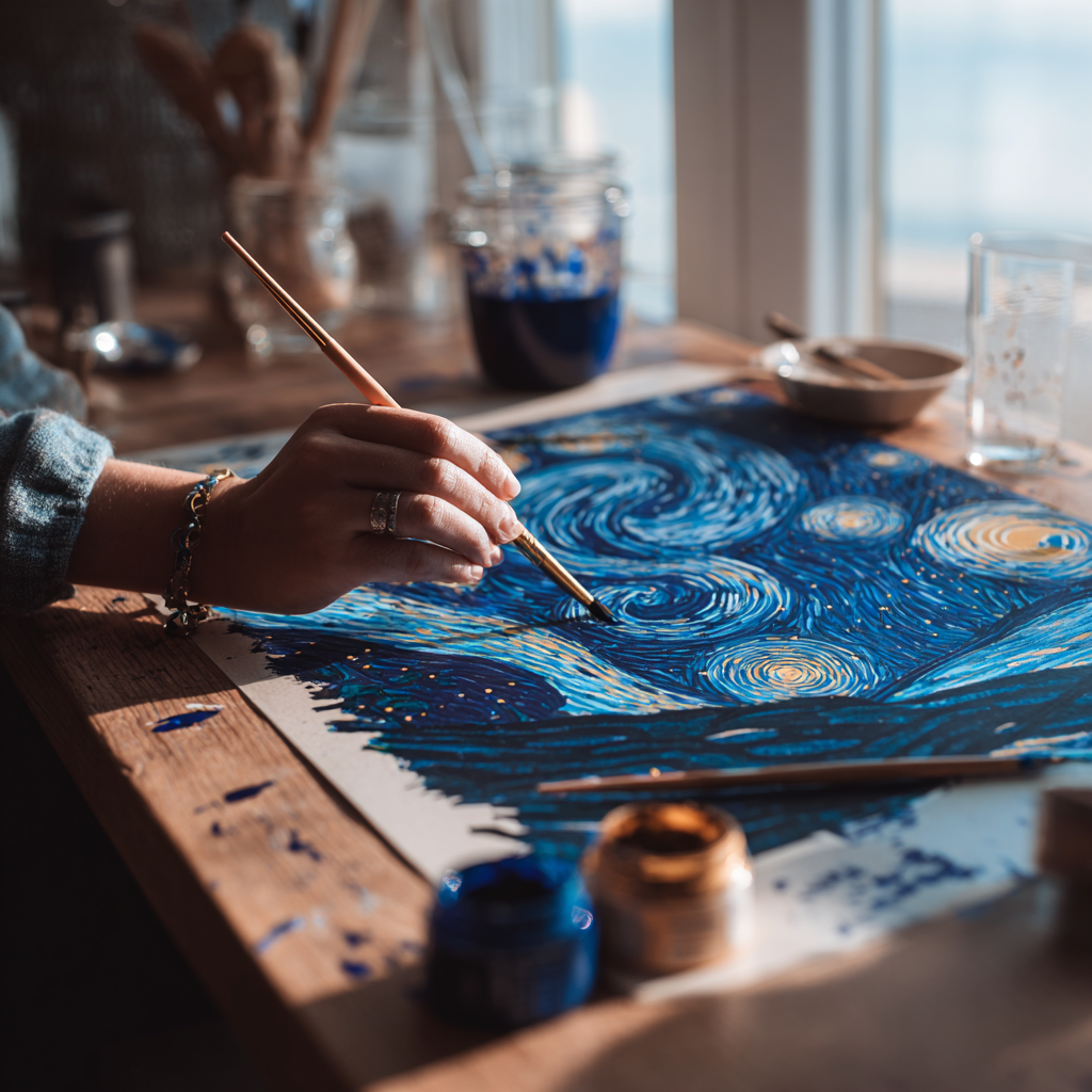 Yıldızlı Geceler – Sayılarla Boyama Tablosu